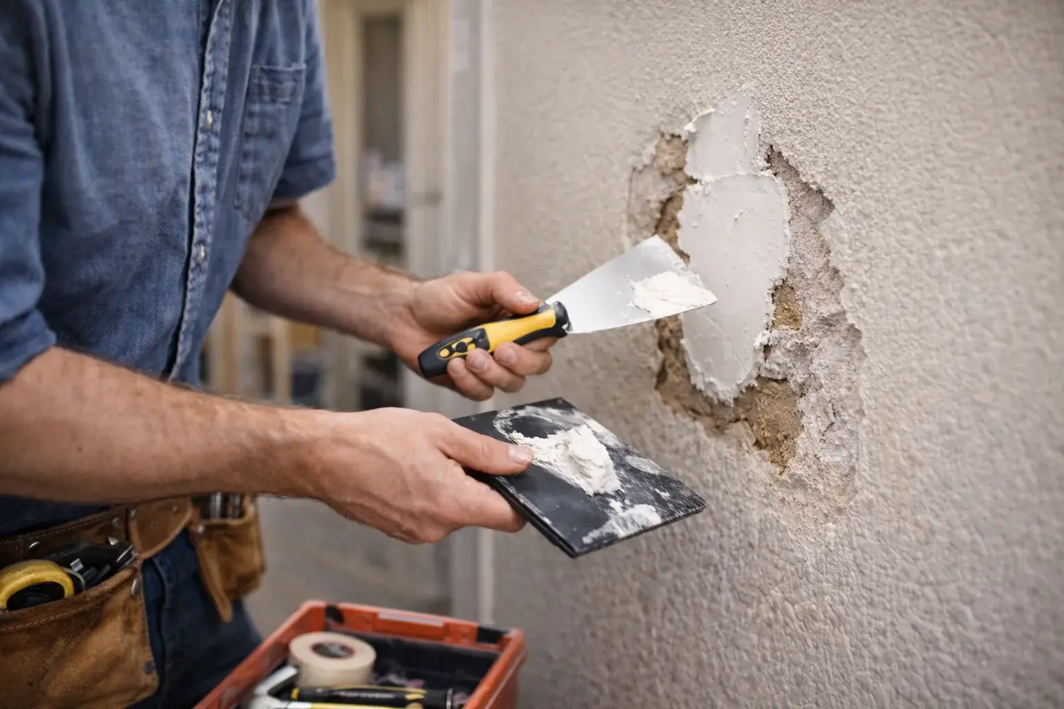 Plasterboard patching and wall repairs in a Melbourne home